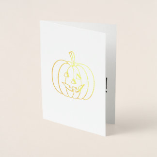 Happy halloween Pumpkin Folierat Kort