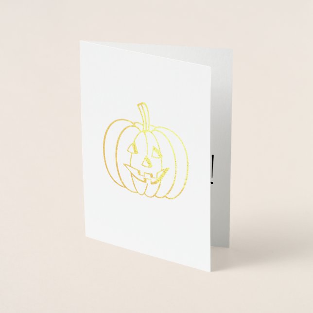 Happy halloween Pumpkin Folierat Kort (Framsida)
