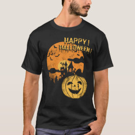 Happy halloween Pumpkin Funny Spooky Fladdermus Sc T Shirt