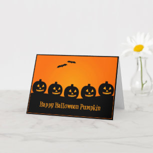 Happy halloween Pumpkin - Halloween Card Kort