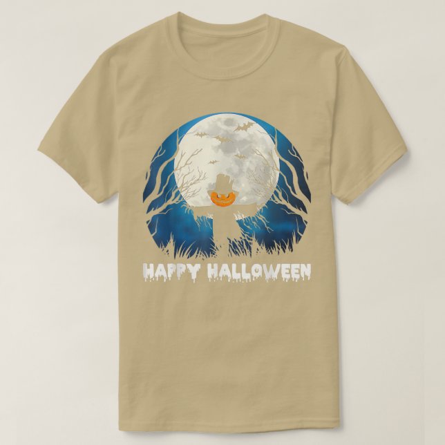 Happy halloween Pumpkin - höstfällning Helgdag T Shirt (Design framsida)