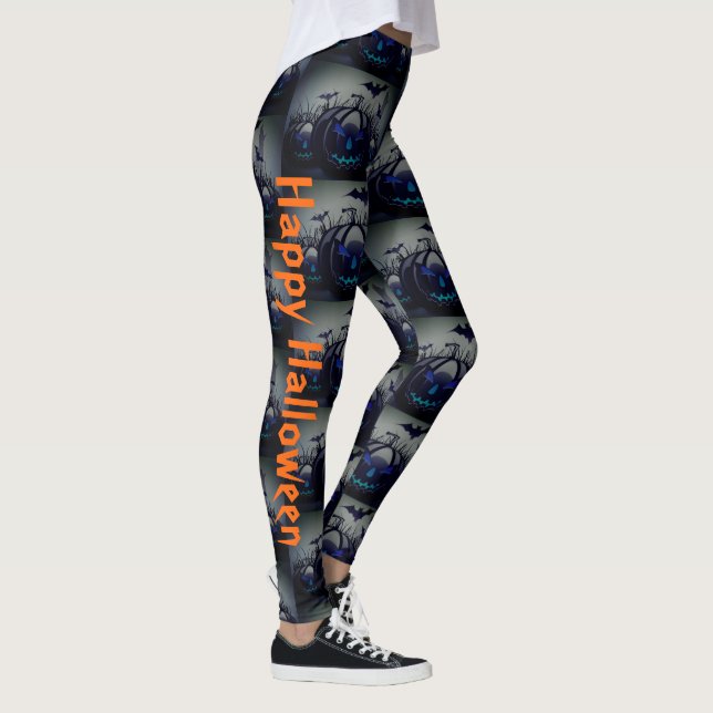 Happy halloween Pumpkin Jack o lantern Party Leggings (Höger)