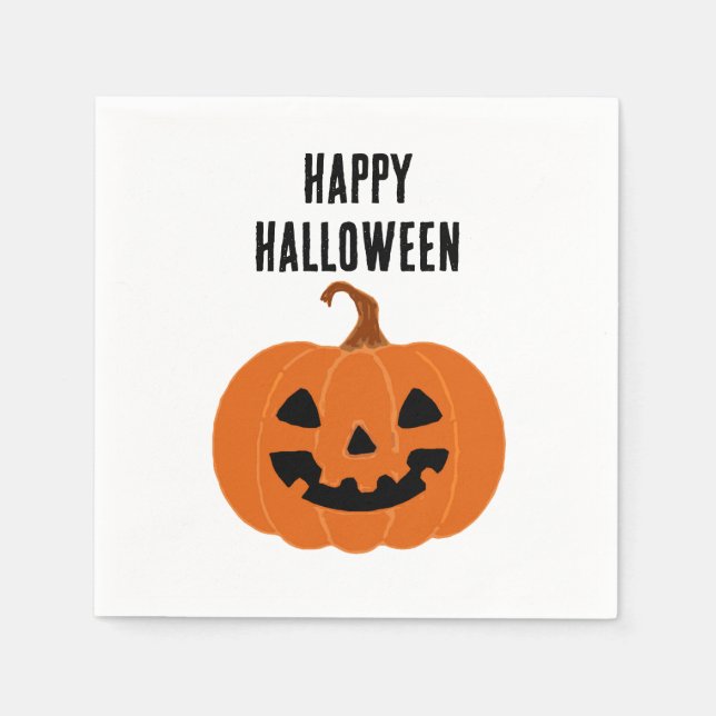 Happy halloween Pumpkin Jackolantern Pappersservett (Framsidan)