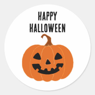 Happy halloween Pumpkin Jackolantern Stickers Runt Klistermärke