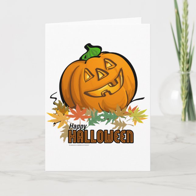 Happy halloween Pumpkin Kort (Framsida)