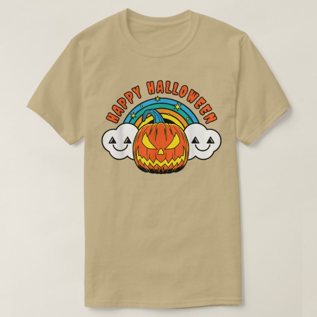 Happy halloween Pumpkin Lazy Costume Cute Jack O L T Shirt (Design framsida)