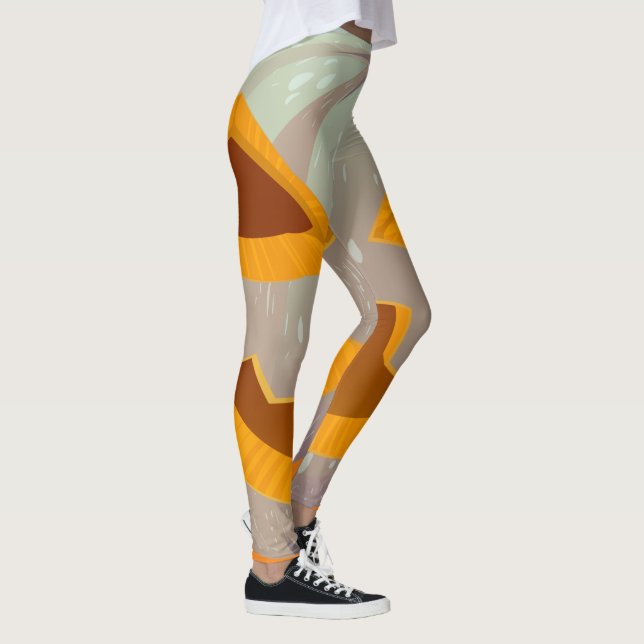 Happy halloween Pumpkin Leggings (Höger)