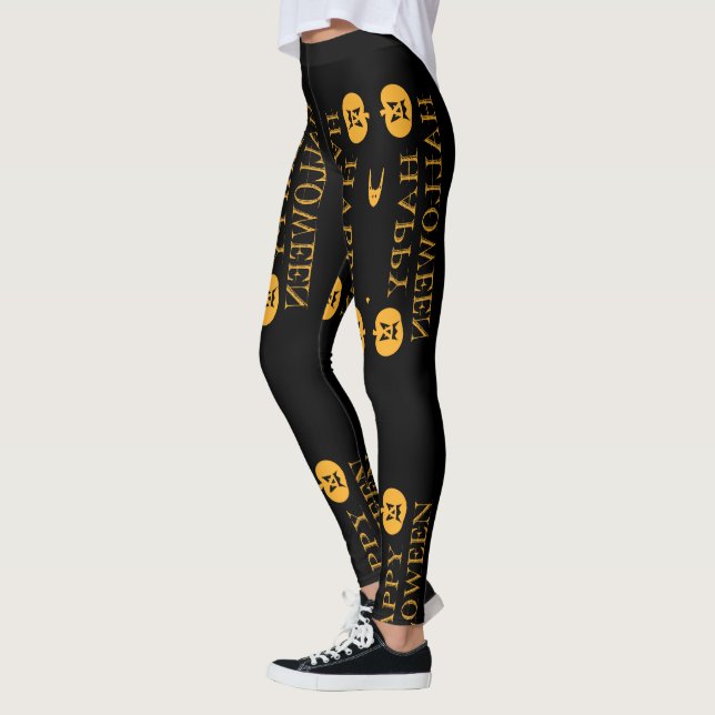 Happy halloween Pumpkin Leggings (Vänster)