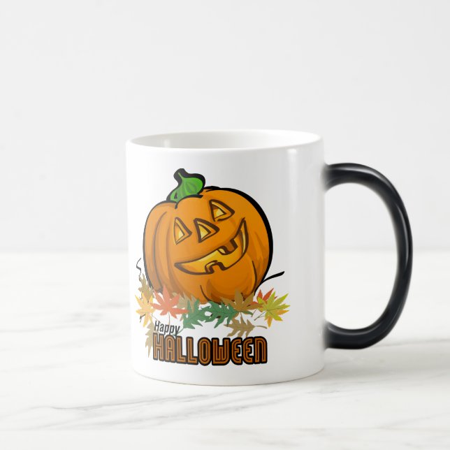 Happy halloween Pumpkin Magisk Mugg (Höger)