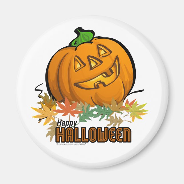 Happy halloween Pumpkin Magnet (Framsidan)