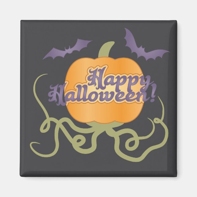 Happy halloween Pumpkin Magnet (Framsidan)
