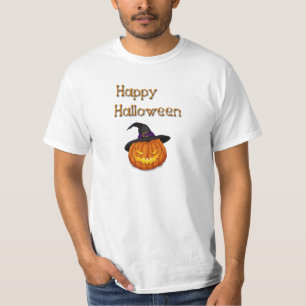 Happy halloween Pumpkin med Hat T-shirt