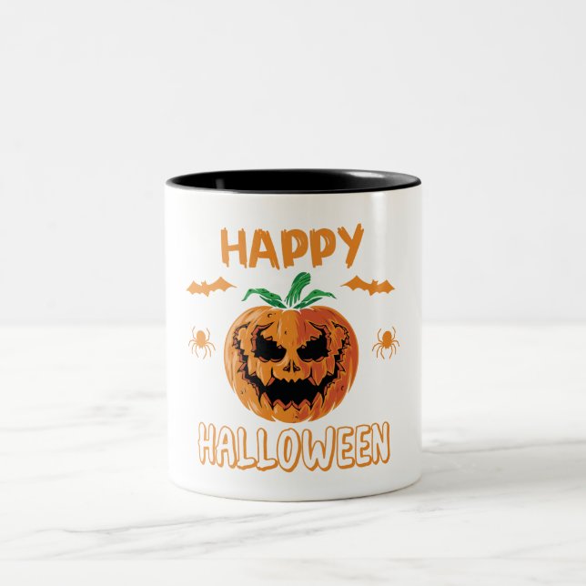 "Happy halloween Pumpkin Mugg - Spooky Coffee Kopp (Center)