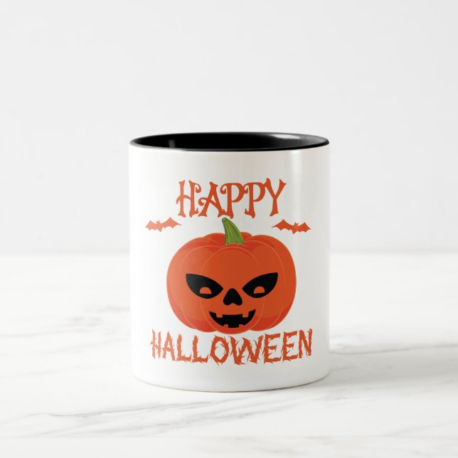 "Happy halloween Pumpkin Mugg - Spooky Coffee Kopp (Center)