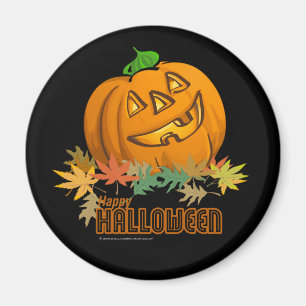Happy halloween Pumpkin på Black Magnet