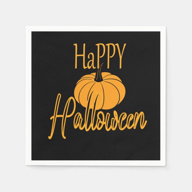 Happy halloween Pumpkin Pappersservett (Framsidan)