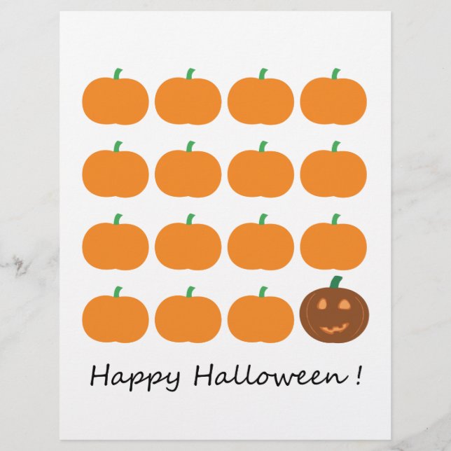 Happy halloween Pumpkin Patch Scrapbook Papper (Framsida)