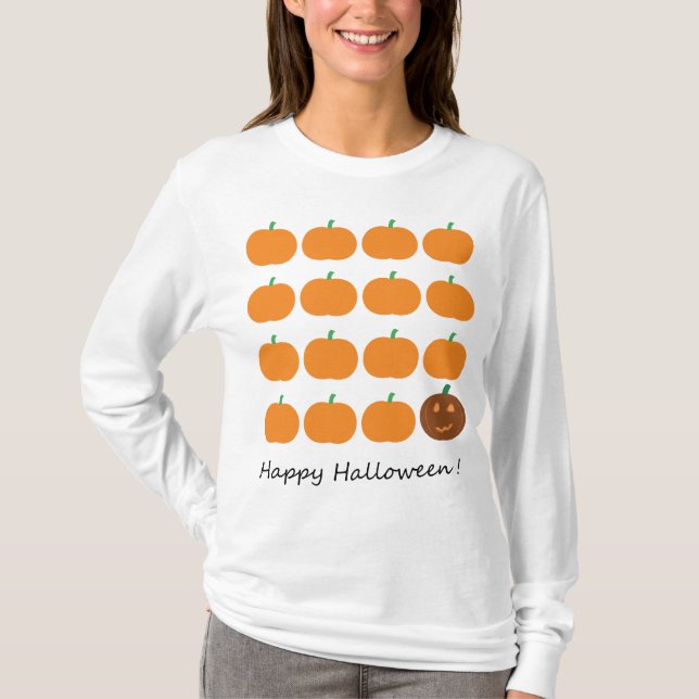 Happy halloween Pumpkin Patch T Shirt (Framsida)