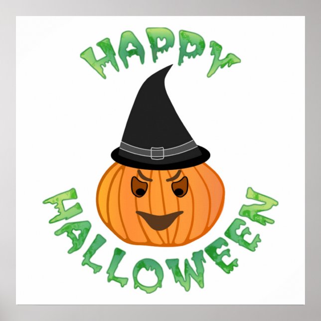 "HAPPY HALLOWEEN" PUMPKIN POSTER (Framsidan)
