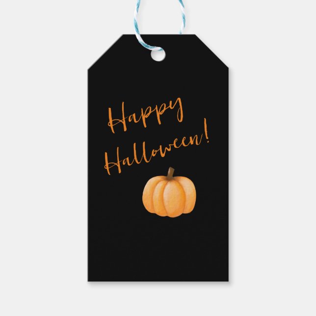 Happy halloween-Pumpkin- Presentetikett (Framsidan)