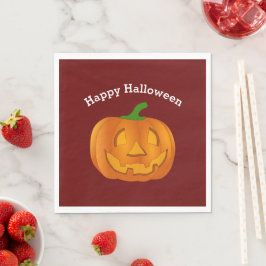 Happy halloween Pumpkin Red Pappersservett
