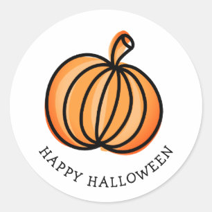 Happy halloween Pumpkin Runt Klistermärke