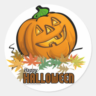 Happy halloween Pumpkin Runt Klistermärke