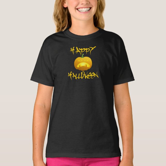 Happy halloween Pumpkin Shirt T-shirt (Framsida)