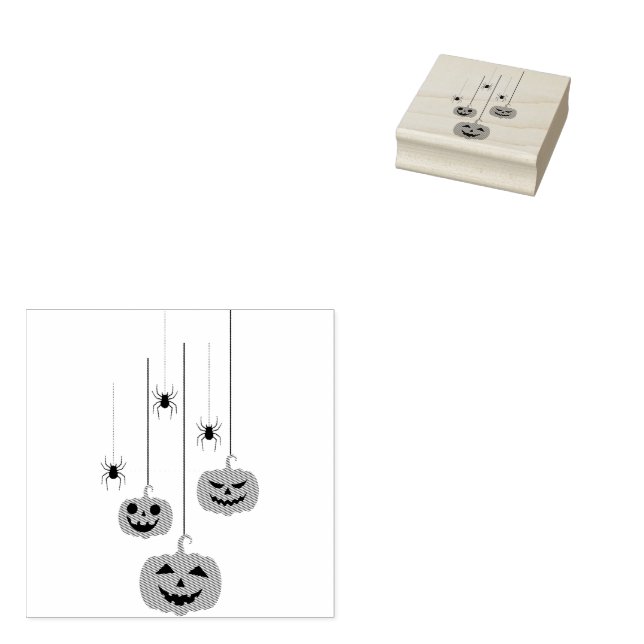 Happy halloween pumpkin stämpel (Stämplad)