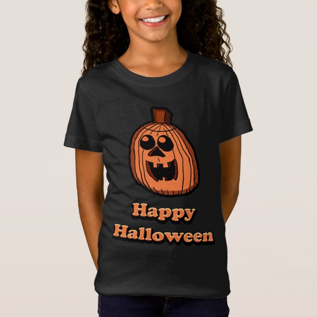 Happy halloween Pumpkin T Shirt (Framsida)