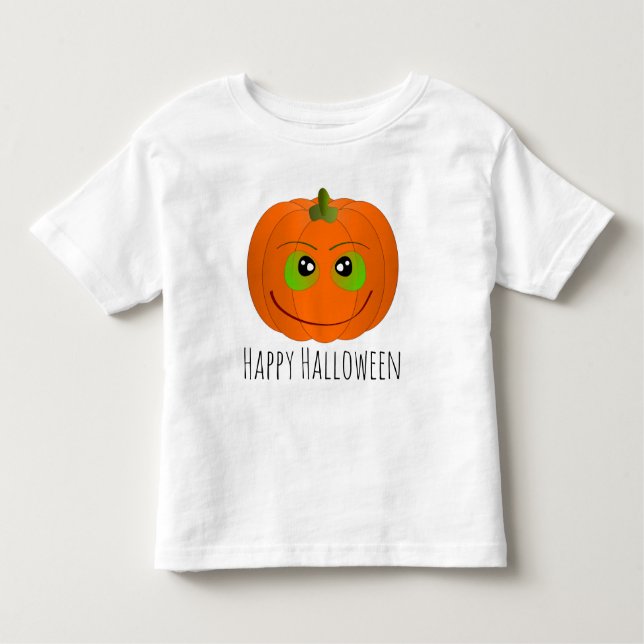Happy halloween Pumpkin T Shirt (Framsida)