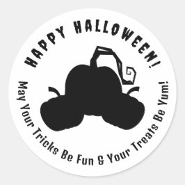 Happy halloween Pumpkin Trio Halloween Sticker Runt Klistermärke