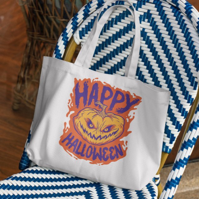 Happy halloween Pumpkin Tygkasse (Skapare uppladdad)