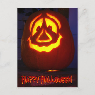 Happy halloween pumpkin vykort