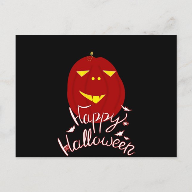 Happy halloween Pumpkin Vykort (Framsida)