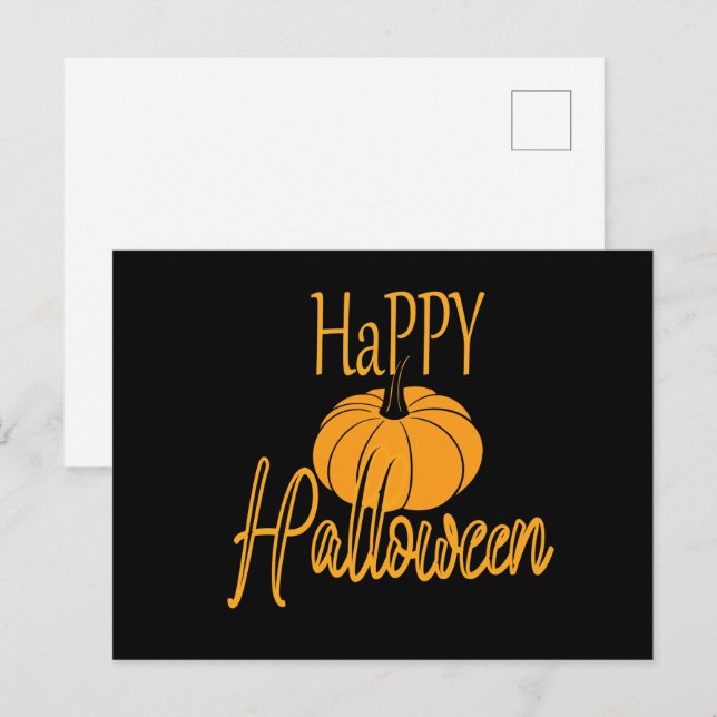 Happy halloween Pumpkin Vykort (Fram/baksida)