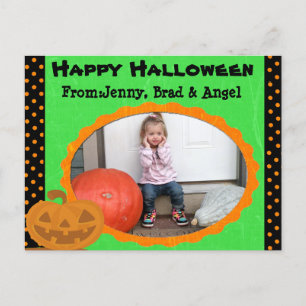 Happy halloween Pumpkin-vykort - lägg till ditt fo Vykort