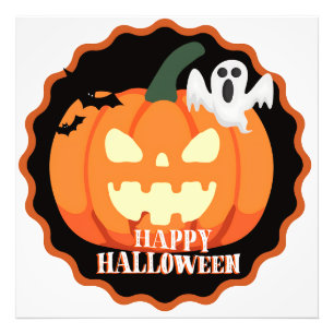 Happy halloween Pumpkin Wall ART Fototryck