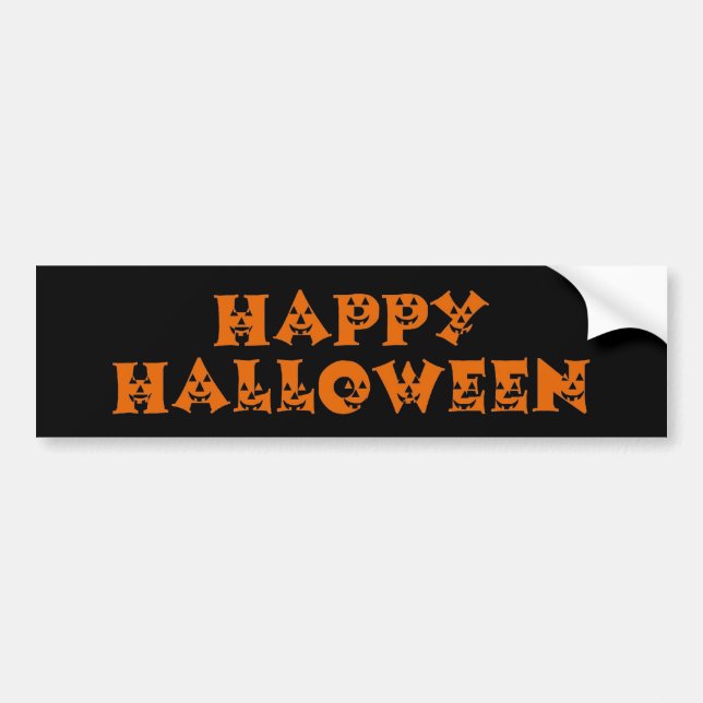 Happy halloween Pumpkins Bildekal (Framsidan)