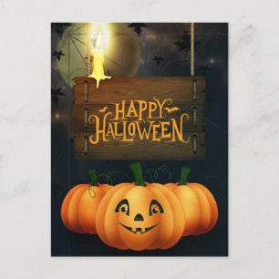 Happy halloween Pumpkins Helg Vykort