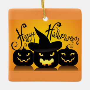 Happy halloween Pumpkins Julgransprydnad Keramik