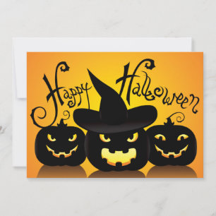 Happy halloween Pumpkins Kort