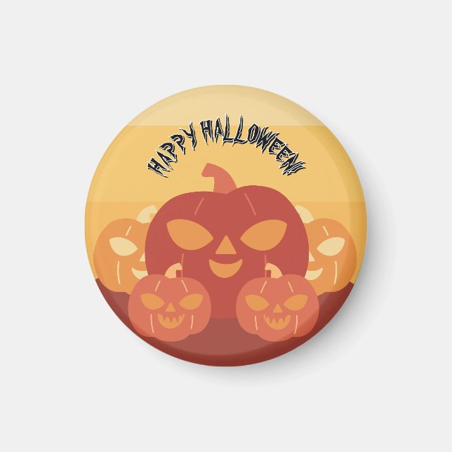 Happy Halloween! Pumpkins Magnet (Framsidan)