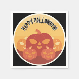Happy Halloween! Pumpkins Paper Napkin Pappersservett