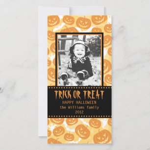 Happy halloween Pumpor Julkort