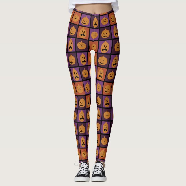 Happy halloween pumpor leggings (Framsida)