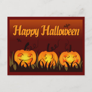 Happy halloween - pumpor vykort