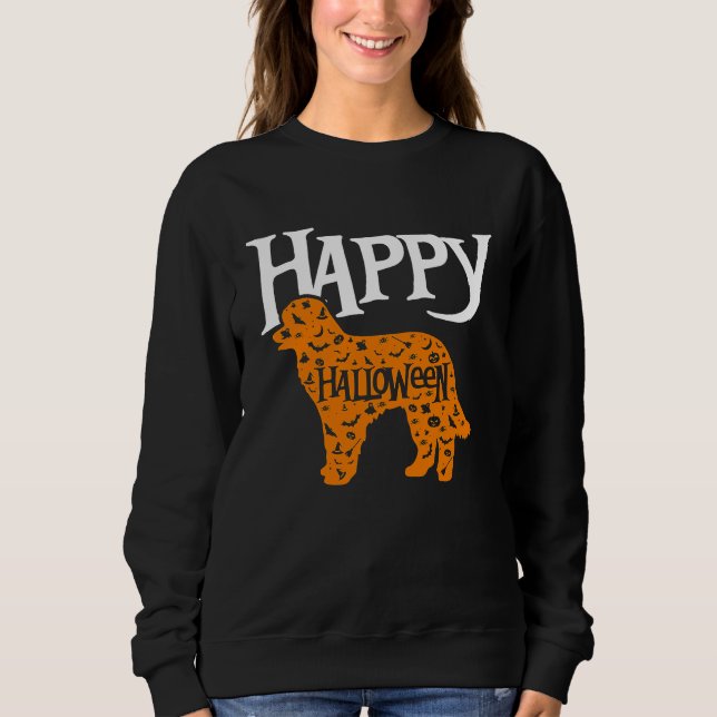 Happy Halloween Pyrenean Shepherd T Shirt (Framsida)