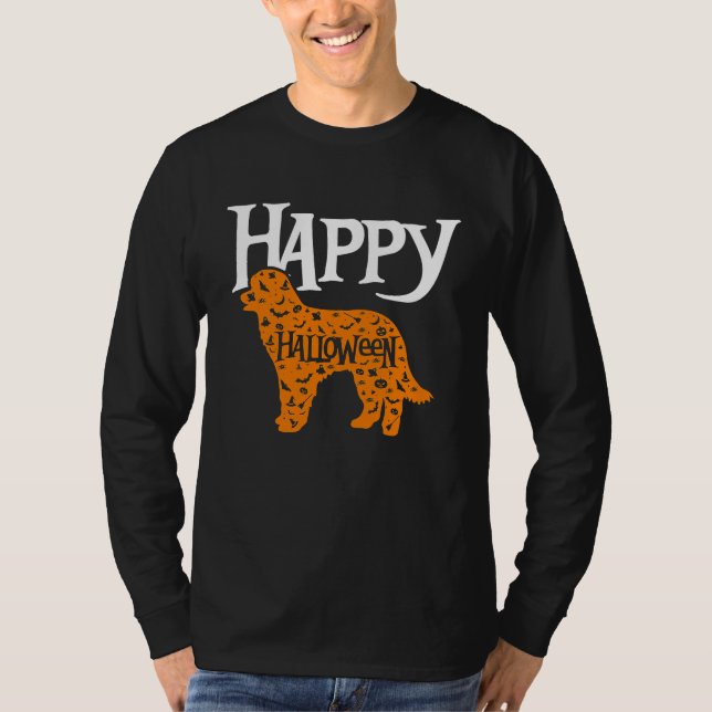 Happy Halloween Pyrenean Shepherd T Shirt (Framsida)