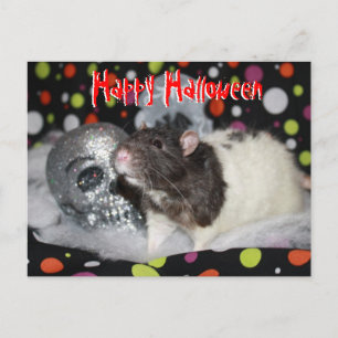 Happy halloween - Råtta Postcar Vykort